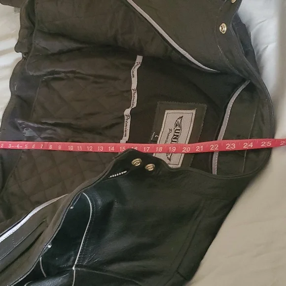 Like new- Unik Cafe racer style leather jacket sz 42 - Picture 10 of 11
